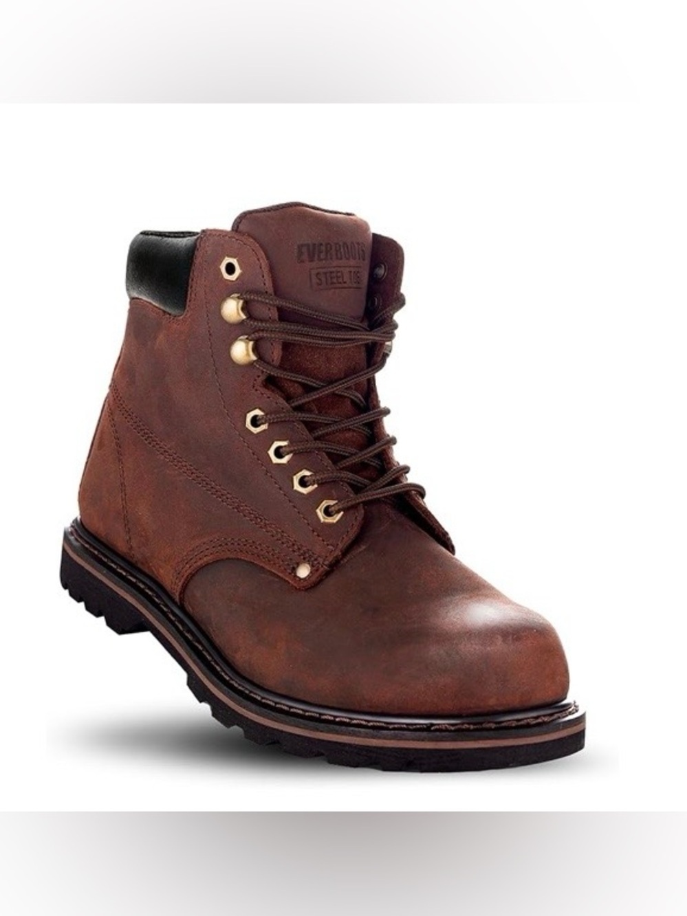 Everboots Steel Toe Men's Brown Work Boot Size 8
